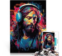 Puzzle da 2000 pezzi per adolescenti Gesù con le cuffie giocattoli educativi per l'apprendimento perché è ideale come regalo per tutta la famiglia 70x100cm