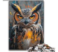 Puzzle da 2000 pezzi per adolescenti, gioco per famiglie con gufo misterioso, antistress, sfida difficile, collezione di artisti, belle arti, 70x100cm