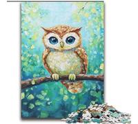 Puzzle da 2000 pezzi per adolescenti, gufo in piedi su un albero, giochi di attività stimolanti per famiglie, giocattolo fai da te per decorazioni murali per la casa, regali 70x100cm