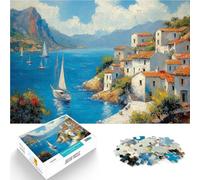 Puzzle da 2000 pezzi per adolescenti Il Sole del Greco Antistress Vacanza in patria Uccidere il tempo con poster abbinato e foglio di quiz 70x100cm