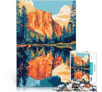 Puzzle da 2000 pezzi per adolescenti Illustrazione dei riflessi del tramonto a Yosemite Rompicapo per Collezione di artisti, Belle arti 70x100cm