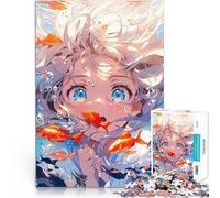 Puzzle da 2000 pezzi per adolescenti La ragazza e i pesci Giochi educativi Decorazione della casa è ideale come regalo per tutta la famiglia 70x100cm