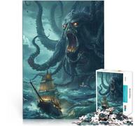 Puzzle da 2000 pezzi per adolescenti L'attacco del Kraken giochi divertenti per famiglie con pezzi completamente interconnessi di forma casuale 70x100cm