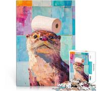 Puzzle da 2000 pezzi per adolescenti Lontra con carta igienica Allena il tuo cervello e le tue mani offerte come regali per tutta la famiglia 70x100cm