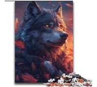 Puzzle da 2000 pezzi per adolescenti Lupo al tramonto Vacanza ammazza tempo con pezzi completamente interconnessi di forma casuale 70x100cm