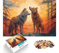 Puzzle da 2000 pezzi per adolescenti Lupo Bianco per il giocattolo di sfida del gioco educativo con poster abbinato e foglio di quiz 70x100cm