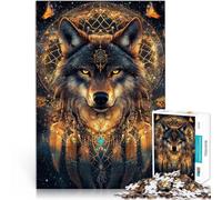 Puzzle da 2000 pezzi per adolescenti Lupo magico fantasy Gioco intellettuale giocattolo con pezzi completamente interconnessi di forma casuale 70x100cm