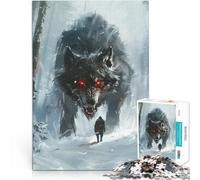 Puzzle da 2000 pezzi per adolescenti Lupo vichingo Fenrir Vacanza a casa: uccidere il tempo Decorazioni e regali unici per la casa 70x100cm