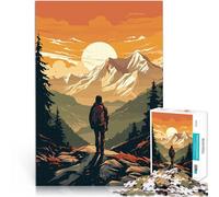 Puzzle da 2000 pezzi per adolescenti Montagna da escursionismo d'epoca Sfida difficile Ogni pezzo è unico - Gioco divertente e stimolante per tutta la famiglia 70x100cm