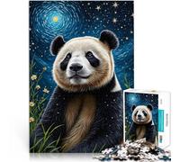 Puzzle da 2000 pezzi per adolescenti Notte stellata del panda Gioco impegnativo e gioco in famiglia Gioco educativo per compleanno e Natale 70x100cm