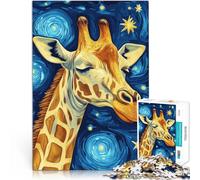 Puzzle da 2000 pezzi per adolescenti Notte stellata della giraffa Giochi educativi fai da te Adatto per la decorazione del desktop 70x100cm