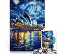 Puzzle da 2000 pezzi per adolescenti Notte stellata dell'Opera House di Sydney Gioco di famiglia per e Migliorare l'amore tra le coppie 70x100cm