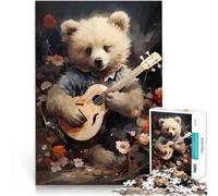 Puzzle da 2000 pezzi per adolescenti Orsetto con chitarra Gioco impegnativo e gioco in famiglia perché è ideale come regalo per tutta la famiglia 70x100cm