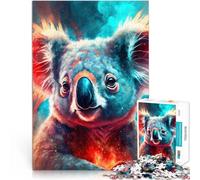 Puzzle da 2000 pezzi per adolescenti Orsetto koala al neon mistico Fatto di cartone per età 14+ Gioco intellettuale giocattolo offerte come regali per tutta la famiglia misurare：70x100cm