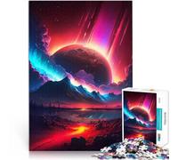 Puzzle da 2000 pezzi per adolescenti Paesaggio da sogno con aurora vibrante Gara di velocità delle mani Decorazione d'arte per la casa 70x100cm