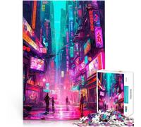 Puzzle da 2000 pezzi per adolescenti Paesaggio della città notturna 3 Gara di velocità delle mani con poster abbinato e foglio di quiz 70x100cm