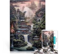 Puzzle da 2000 pezzi per adolescenti paesaggio fantastico 54 Giochi educativi Decorazione della casa Lista dei desideri con Babbo Natale 70x100cm