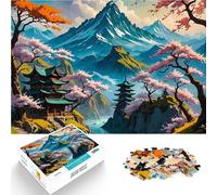 Puzzle da 2000 pezzi per adolescenti paesaggio giapponese Riduzione dello stress interessante Lista dei desideri con Babbo Natale 70x100cm