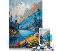Puzzle da 2000 pezzi per adolescenti Paesaggio luminoso di montagna Assemblaggio del modello offerte come regali per tutta la famiglia 70x100cm
