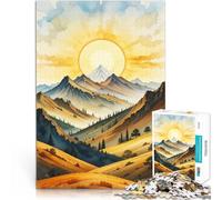 Puzzle da 2000 pezzi per adolescenti Paesaggio montano all'alba Vacanza a casa: uccidere il tempo Collezione di artisti, Belle arti 70x100cm