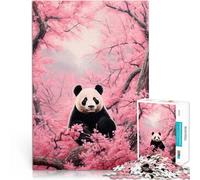 Puzzle da 2000 pezzi per adolescenti Panda Bear perso nel Sakura Gioco intellettuale con pezzi completamente interconnessi di forma casuale 70x100cm