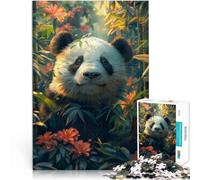 Puzzle da 2000 pezzi per adolescenti Panda carino nella foresta tropicale Gioco intellettuale Lista dei desideri con Babbo Natale 70x100cm