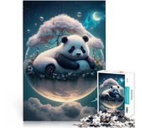 Puzzle da 2000 pezzi per adolescenti panda sulla luna Antistress Vacanza in patria Uccidere il tempo Migliorare l'amore tra le coppie 70x100cm