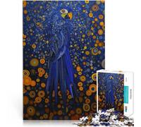 Puzzle da 2000 pezzi per adolescenti Pappagallo Ara blu nella notte stellata Difficile e sfidante Lista dei desideri con Babbo Natale 70x100cm