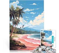 Puzzle da 2000 pezzi per adolescenti Paradiso tropicale sulla spiaggia Antistress Sfida difficile Lista dei desideri con Babbo Natale 70x100cm
