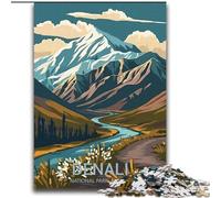 Puzzle da 2000 pezzi per adolescenti Parco nazionale Denali, aiuta il cervello a esercitare giocattoli avvincenti per coltivare la pazienza e migliorare la memoria 70x100cm