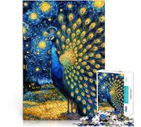 Puzzle da 2000 pezzi per adolescenti Pavone sotto la notte stellata Gioco di famiglia per e perché è ideale come regalo per tutta la famiglia 70x100cm