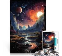 Puzzle da 2000 pezzi per adolescenti Pianeta alieno fantasy Giochi educativi Decorazione della casa con poster abbinato e foglio di quiz 70x100cm