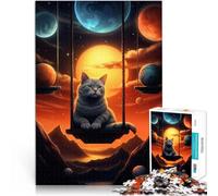 Puzzle da 2000 pezzi per adolescenti Pianeta Gattino per il giocattolo di sfida del gioco educativo Regalo di compleanno, regali, arte murale 70x100cm