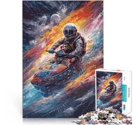 Puzzle da 2000 pezzi per adolescenti Pianeti astronauti in moto d'acqua Antistress Sfida difficile Giocattoli per la decorazione della casa 70x100cm
