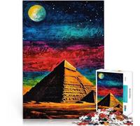 Puzzle da 2000 pezzi per adolescenti Piramide sotto il cielo notturno Attività per famiglie Lista dei desideri con Babbo Natale 70x100cm