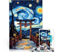 Puzzle da 2000 pezzi per adolescenti Porta Torii Notte Stellata Per il divertimento in famiglia Migliorare l'amore tra le coppie 70x100cm