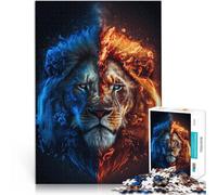 Puzzle da 2000 pezzi per adolescenti Poster del leone di ghiaccio e fuoco Giocattoli fai da te è ideale come regalo per tutta la famiglia 70x100cm