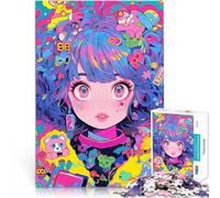 Puzzle da 2000 pezzi per adolescenti Ragazza anime kawaii con giocattoli Antistress Sfida difficile Lista dei desideri con Babbo Natale 70x100cm