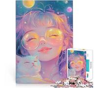 Puzzle da 2000 pezzi per adolescenti Ragazza anime nello spazio Riduzione dello stress interessante con poster abbinato e foglio di quiz 70x100cm