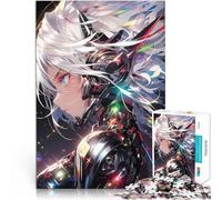 Puzzle da 2000 pezzi per adolescenti Ragazza carina futuristica anime Divertimento in famiglia Lista dei desideri con Babbo Natale 70x100cm