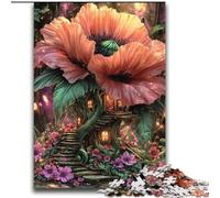 Puzzle da 2000 pezzi per adolescenti, regali, fantasia, fiori di papavero, giochi educativi, decorazione per la casa, collezione di artisti, belle arti, 70x100cm