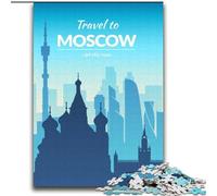 Puzzle da 2000 pezzi per adolescenti, regali Mosca, Russia, giocattoli educativi per l'apprendimento, regali di compleanno unici per età 14+ 70x100cm
