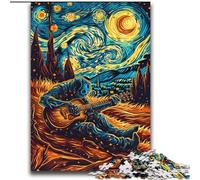 Puzzle da 2000 pezzi per adolescenti, regali per suonare la chitarra sotto le stelle, giochi educativi, decorazioni per la casa, regali di compleanno, regali, arte murale 70x100cm