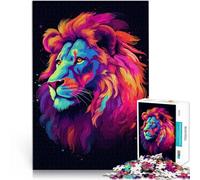 Puzzle da 2000 pezzi per adolescenti Ritratto di leone colorato 14 sfida educativa Attività divertenti a casa, regali di compleanno, regali di viaggio, 70x100cm