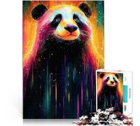Puzzle da 2000 pezzi per adolescenti Ritratto di panda colorato Vacanza a casa: uccidere il tempo perché è ideale come regalo per tutta la famiglia 70x100cm