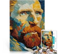 Puzzle da 2000 pezzi per adolescenti RITRATTO DI VINCENT VAN GOGH Antistress Sfida difficile con poster abbinato e foglio di quiz 70x100cm