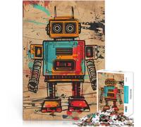 Puzzle da 2000 pezzi per adolescenti Robot retrò piccolo dolce Giochi educativi Decorazione della casa Lista dei desideri con Babbo Natale 70x100cm
