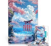 Puzzle da 2000 pezzi per adolescenti Santuario sulle rive del fiume Fuji Antistress Sfida difficile Migliorare l'amore tra le coppie 70x100cm