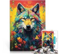 Puzzle da 2000 pezzi per adolescenti Serie artistica del lupo, stile 13 Gioco a quiz Ogni pezzo è unico - Gioco divertente e stimolante per tutta la famiglia 70x100cm