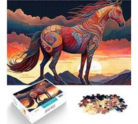 Puzzle da 2000 pezzi per adolescenti Serie artistica di cavalli, stile 1 Attività per famiglie con poster abbinato e foglio di quiz 70x100cm
